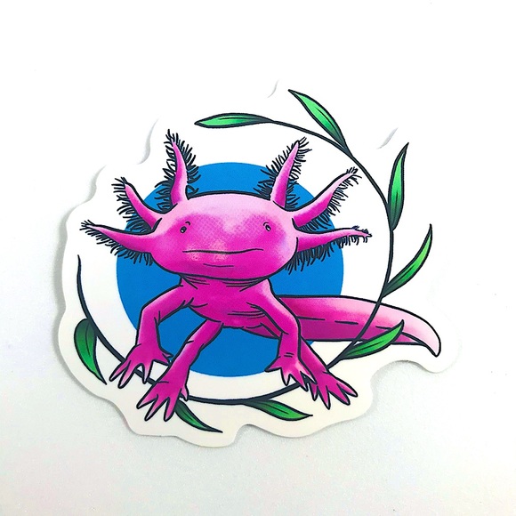 Axolotl Crazy Trending WaterProof Single Decor Accent Sticker - Picture 1 of 3
